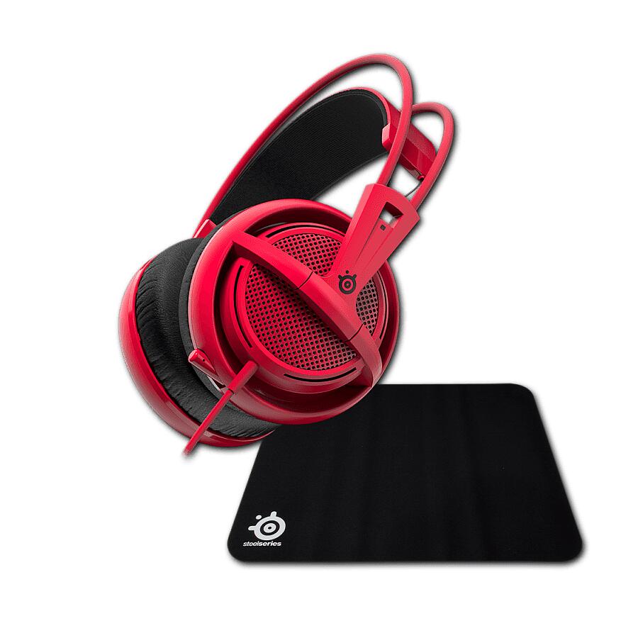 SteelSeries Siberia 200 Forged Red + Steelseries Qck Mini - фото 1