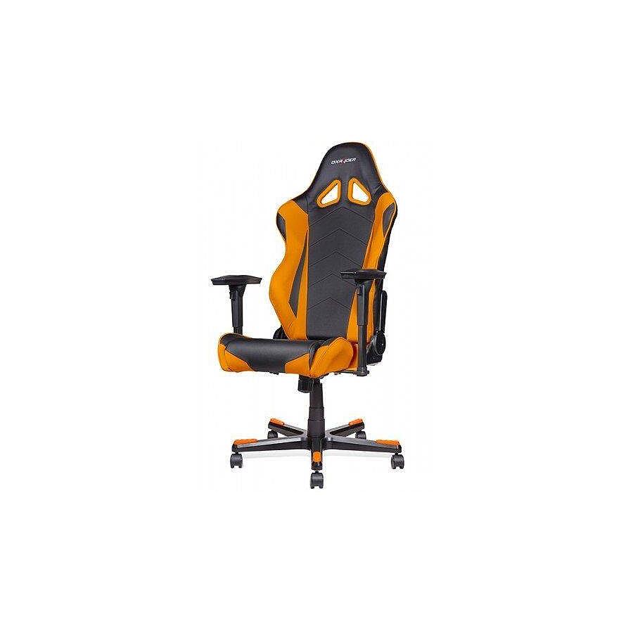 Игровое кресло DXRacer Racing OH/RE0/NO, черный/оранжевый, искусственная кожа - фото 2