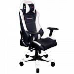 Игровое кресло DXRacer King OH/KS06/NW, черный/белый, искусственная кожа