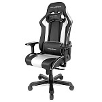 Игровое кресло DXRacer King OH/KS99/NW, черный/белый, искусственная кожа