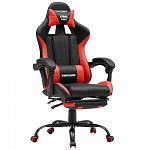 Игровое кресло VMMGame Throne Red, искусственная кожа, черный/красный