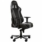 Игровое кресло DXRacer King OH/KS06/NG, черный/серый, Экокожа