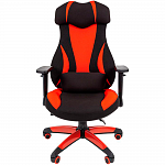 Игровое кресло Chairman Game 14 Black/Red, ткань, черный/красный
