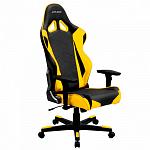 Игровое кресло DXRacer Racing OH/RE0/NY, черный/желтый, искусственная кожа