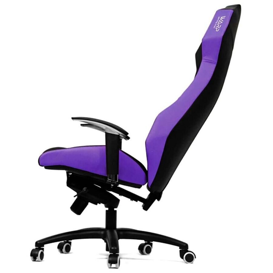 Игровое кресло WARP ZE Black/Purple, искусственная кожа, черный/фиолетовый - фото 4
