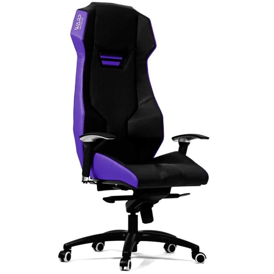 Игровое кресло WARP ZE Black/Purple, искусственная кожа, черный/фиолетовый - фото 1