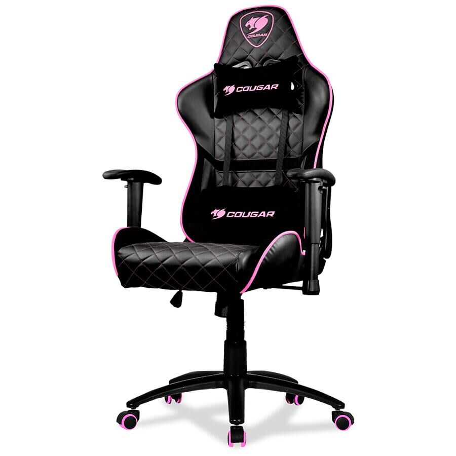 Игровое кресло COUGAR Armor One EVA, искусственная кожа, черный/розовый - фото 2