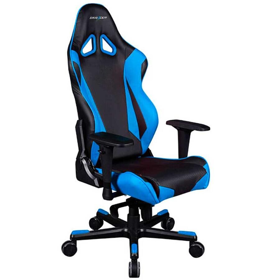 Игровое кресло DXRacer Racing OH/RJ001/NB, черный/синий, Экокожа - фото 1