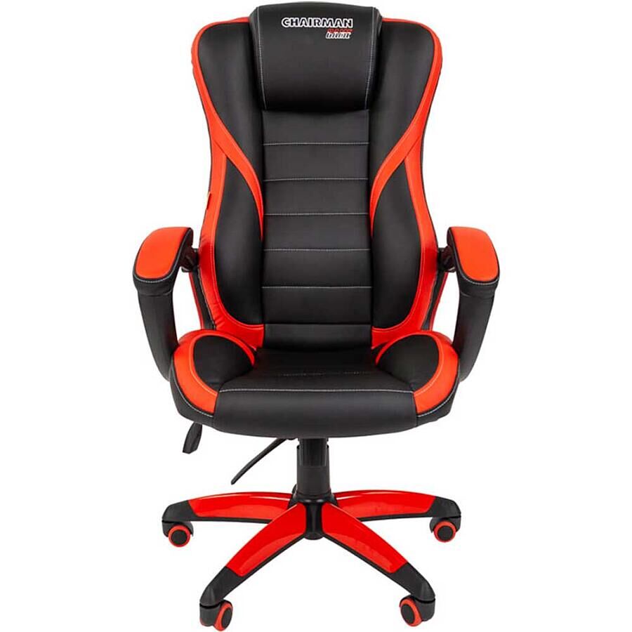 Игровое кресло Chairman Game 22 Black/Red, искусственная кожа, черный/красный - фото 1