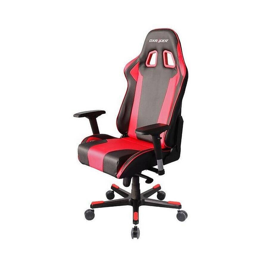 Игровое кресло DXRacer King OH/KS06/NR, черный/красный, искусственная кожа - фото 4