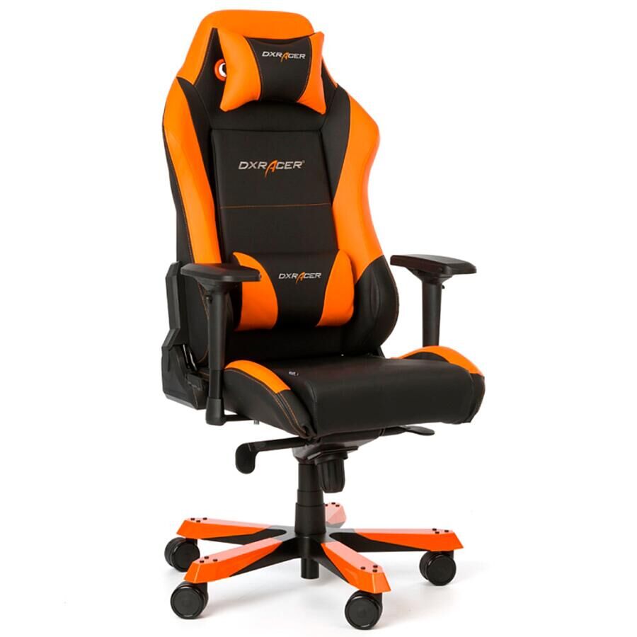 Игровое кресло DXRacer Iron OH/IS11/NO, черный/оранжевый, Экокожа - фото 1
