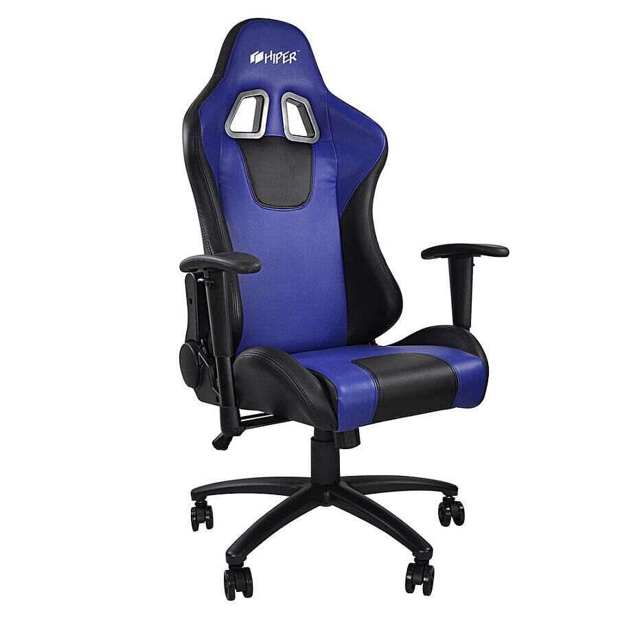 Игровое кресло HIPER HGS-104 Blue, искусственная кожа, черный/синий - фото 1