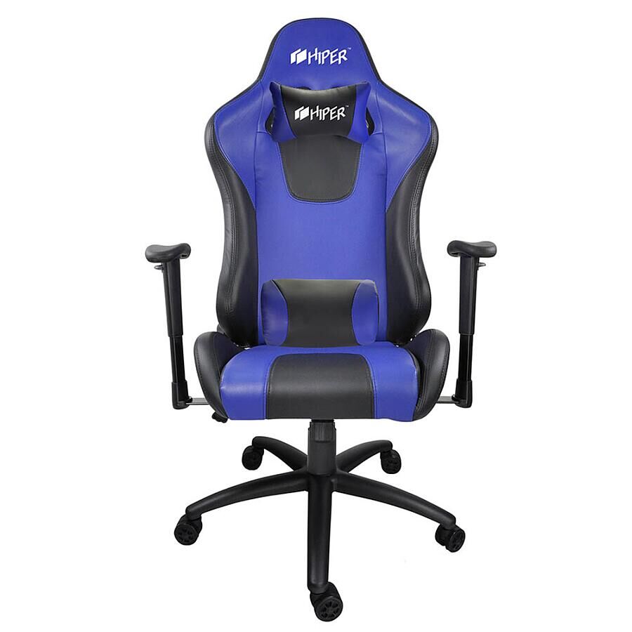 Игровое кресло HIPER HGS-104 Blue, искусственная кожа, черный/синий - фото 2