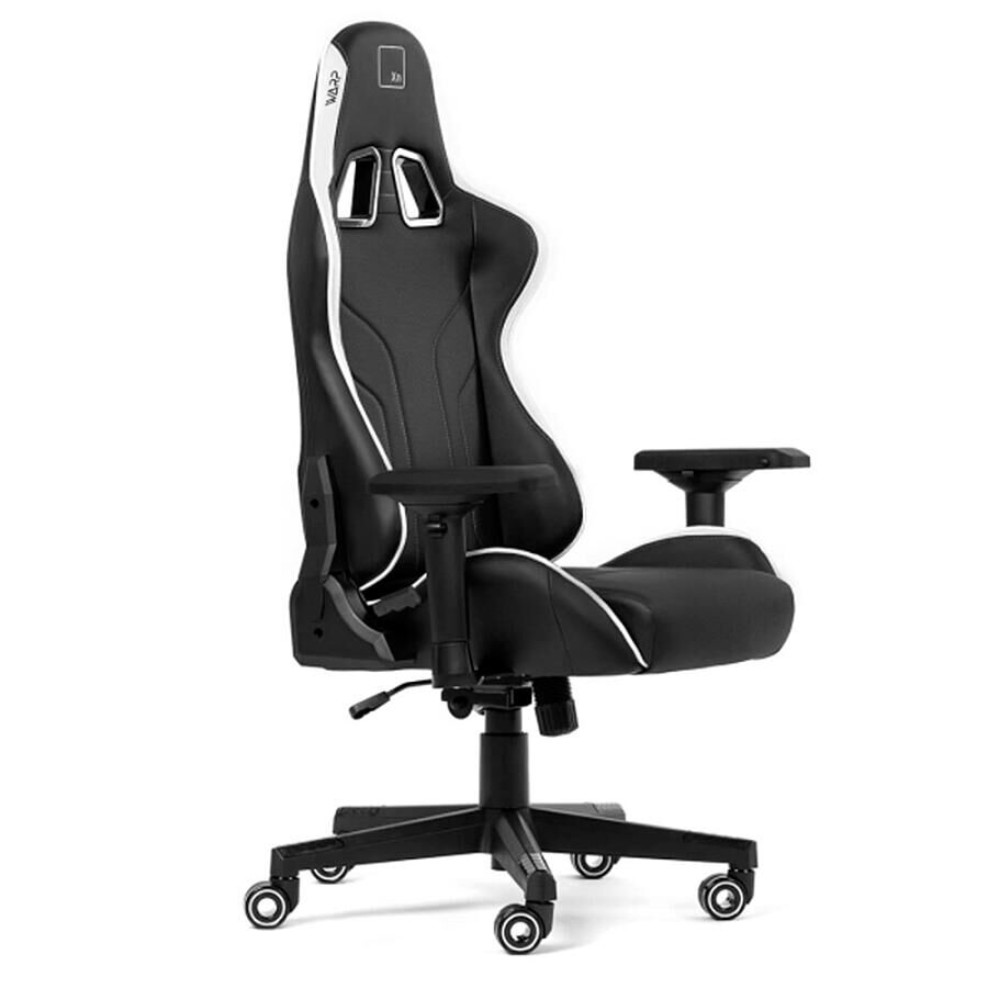 Игровое кресло WARP XN Black/White, искусственная кожа, черный/белый - фото 3