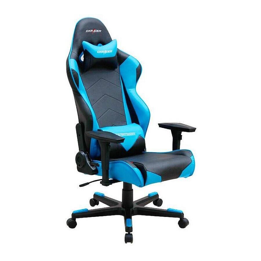 Игровое кресло DXRacer Racing OH/RF0/NB, черный/синий, Экокожа - фото 3