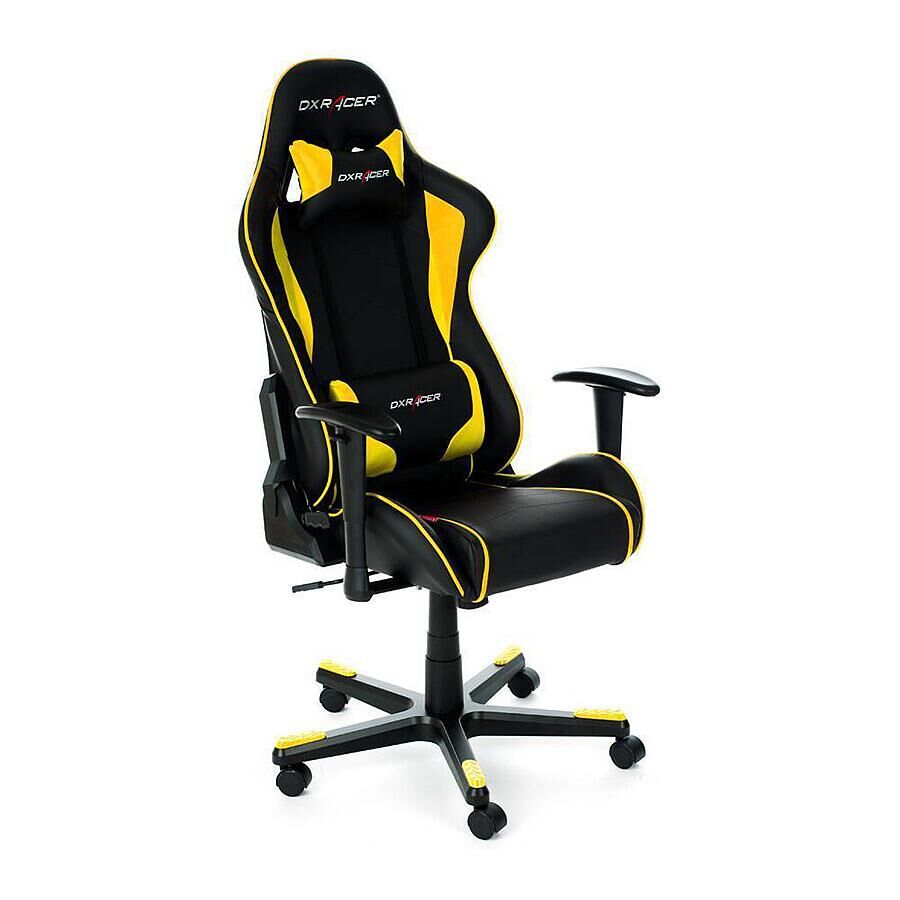 Игровое кресло DXRacer Formula OH/FE08/NY, искусственная кожа, черный, желтый - фото 1