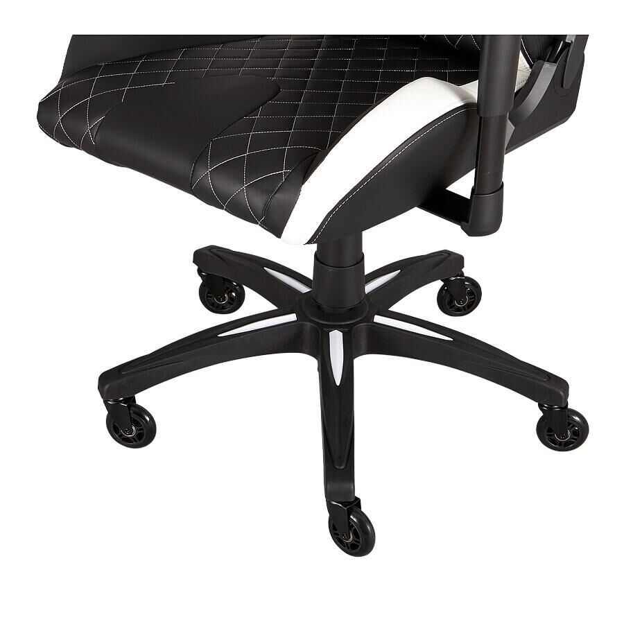 Игровое кресло Corsair T1 Race White, искусственная кожа, черный/белый - фото 7