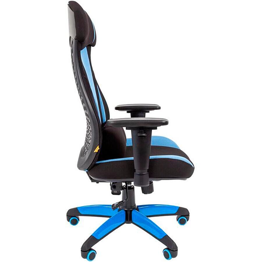 Игровое кресло Chairman Game 14 Black/Blue, ткань, черный/синий - фото 3