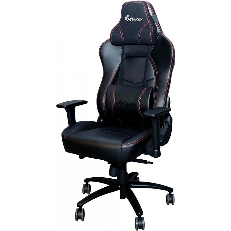 Игровое кресло Ducky Hurricane Gaming Chair, искусственная кожа, черный - фото 1