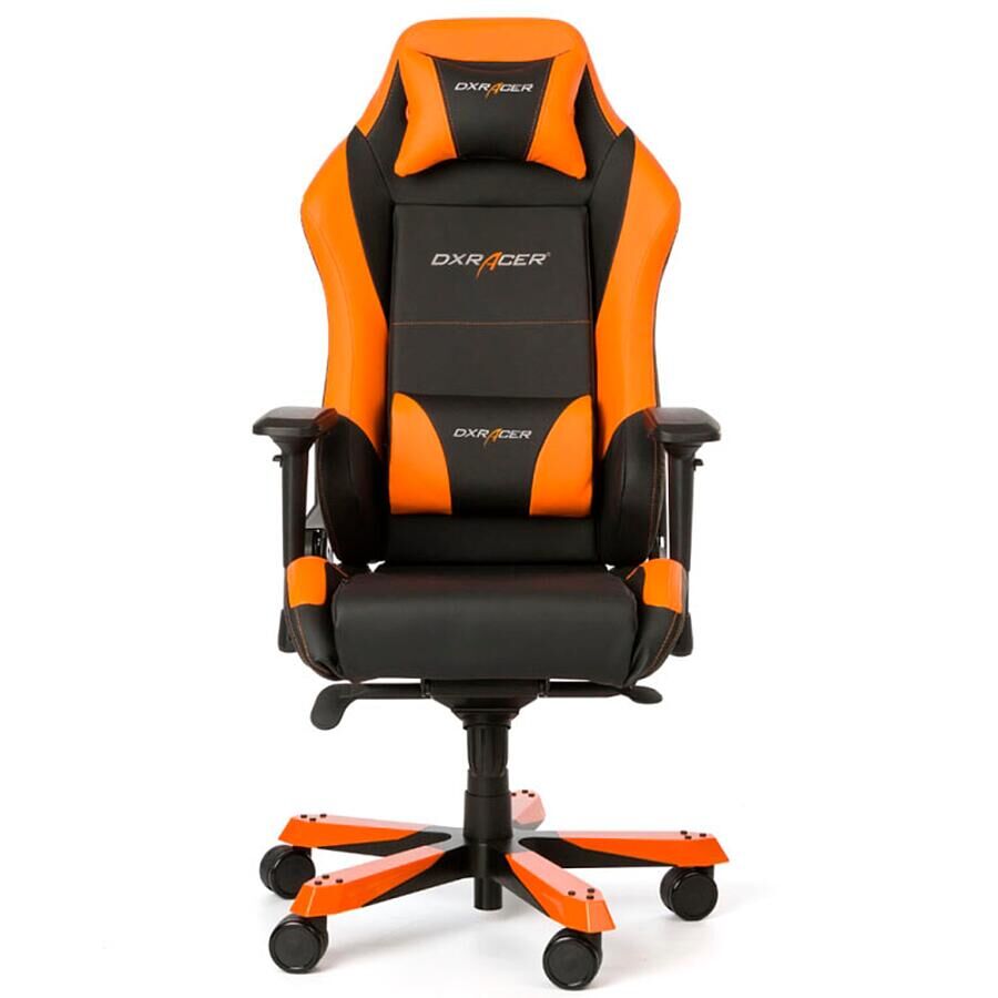Игровое кресло DXRacer Iron OH/IS11/NO, черный/оранжевый, Экокожа - фото 2