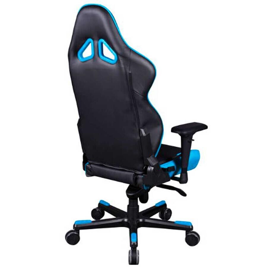 Игровое кресло DXRacer Racing OH/RJ001/NB, черный/синий, Экокожа - фото 5