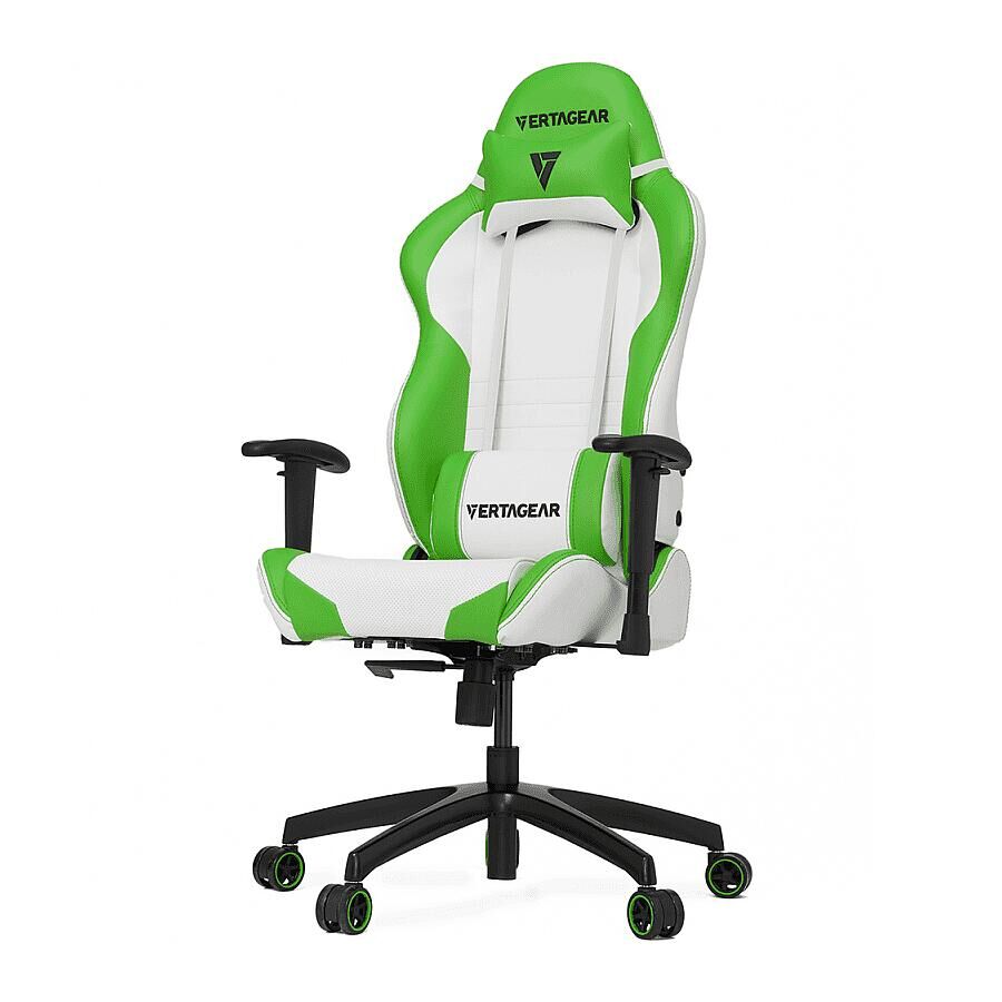 Игровое кресло Vertagear Racing Series S-Line SL2000 White/Green, искусственная кожа, белый/зеленый - фото 1
