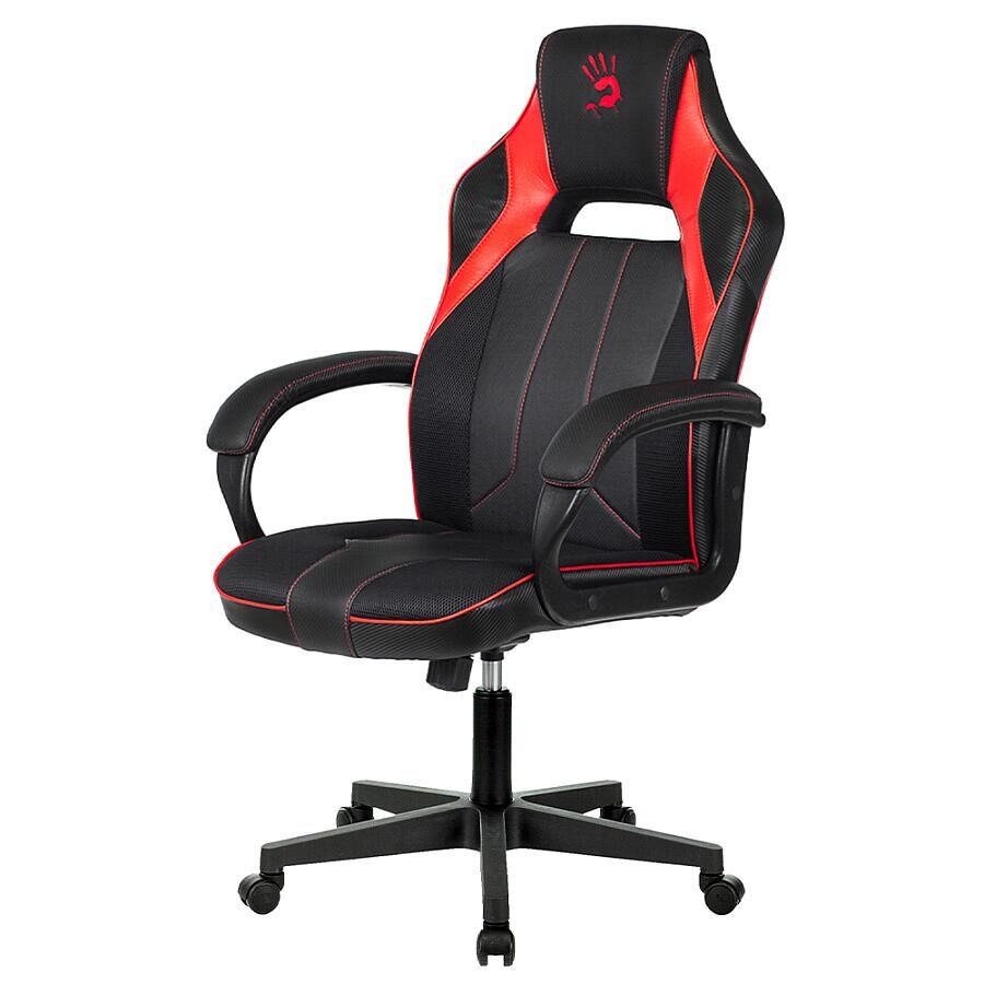 Игровое кресло A4Tech Bloody GC-300, искусственная кожа, черный/красный - фото 3
