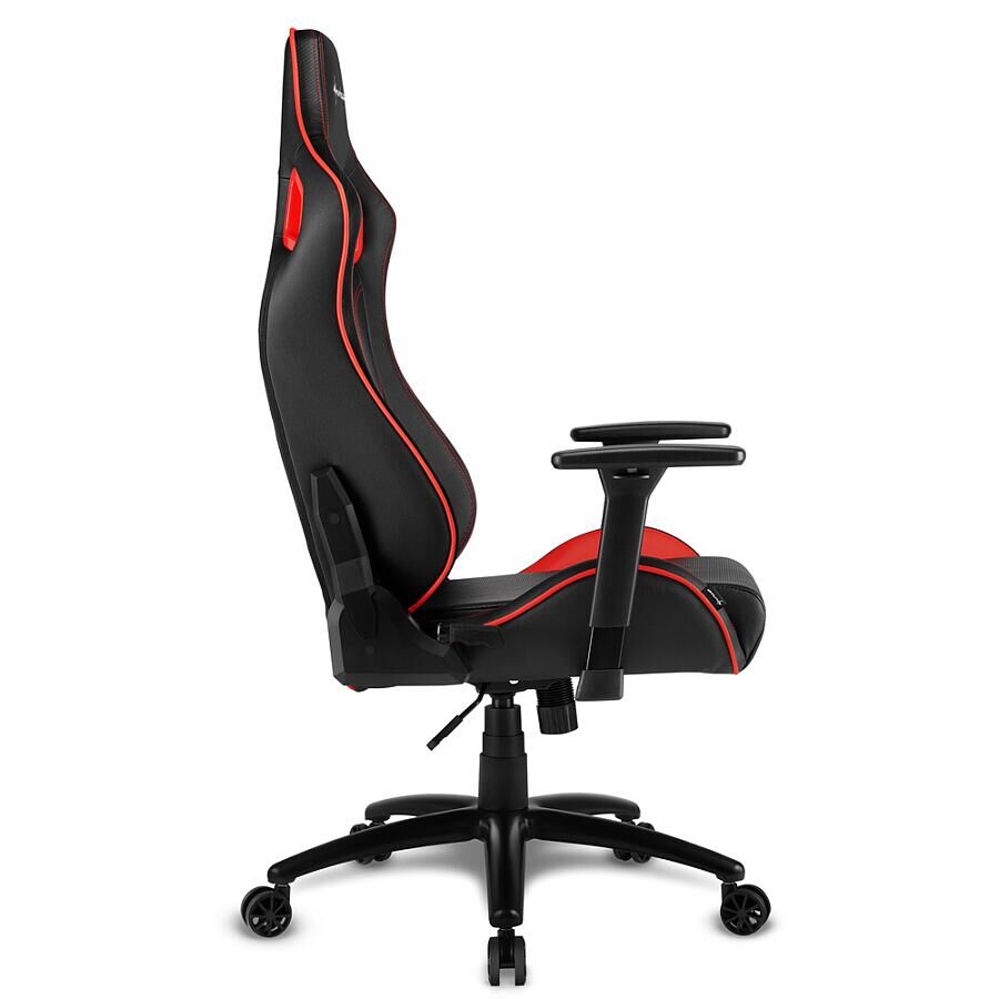 Игровое кресло Sharkoon ELBRUS 2 Red, искусственная кожа, черный/красный - фото 4
