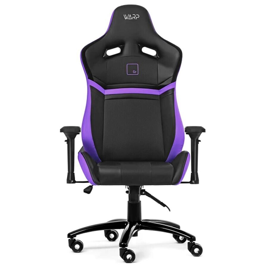 Игровое кресло WARP GR Black/Purple, искусственная кожа, черный/фиолетовый - фото 3