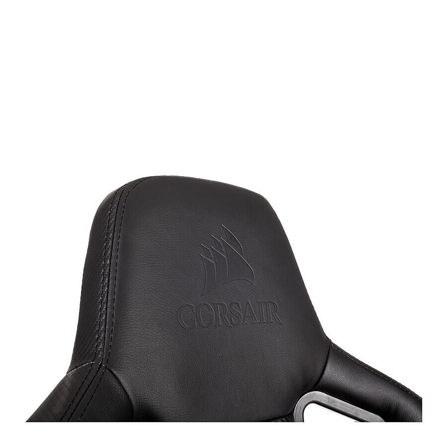 Игровое кресло Corsair T1 Race White, искусственная кожа, черный/белый - фото 11
