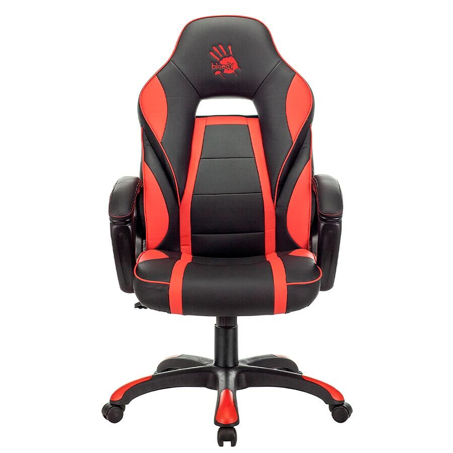 Игровое кресло A4Tech Bloody GC-350, искусственная кожа, черный/красный - фото 2