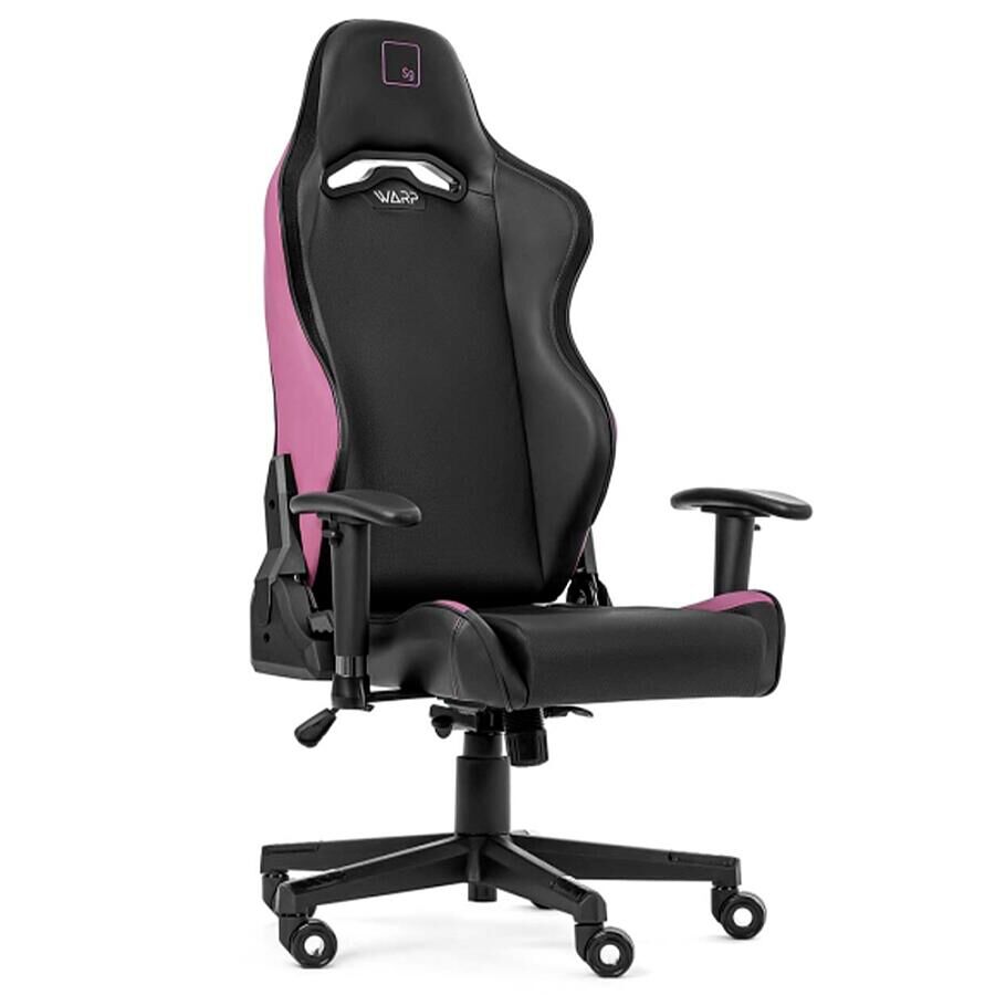 Игровое кресло WARP SG Black/Pink, искусственная кожа, черный/фиолетовый - фото 3