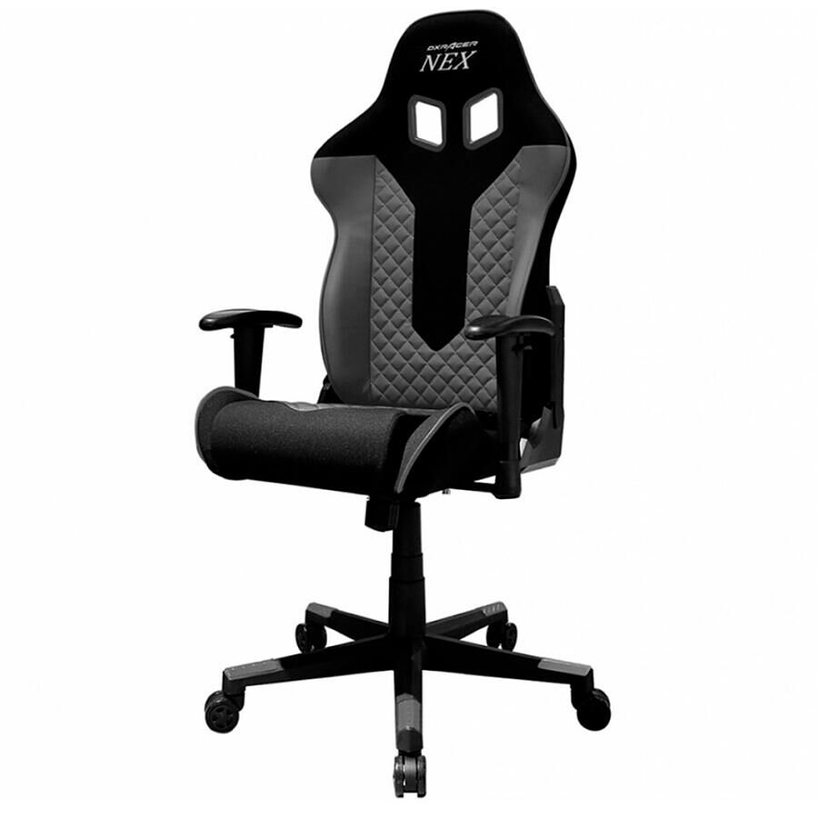 Игровое кресло DXRacer NEX EC/OK01/NG, черный/серый, ткань/экокожа - фото 3