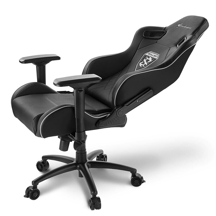 Игровое кресло Sharkoon Shark SKILLER SGS4 Black, искусственная кожа, черный - фото 5