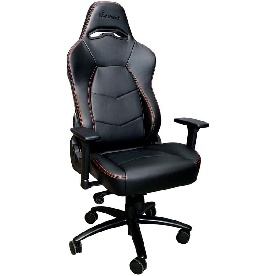 Игровое кресло Ducky Hurricane Gaming Chair, искусственная кожа, черный - фото 2