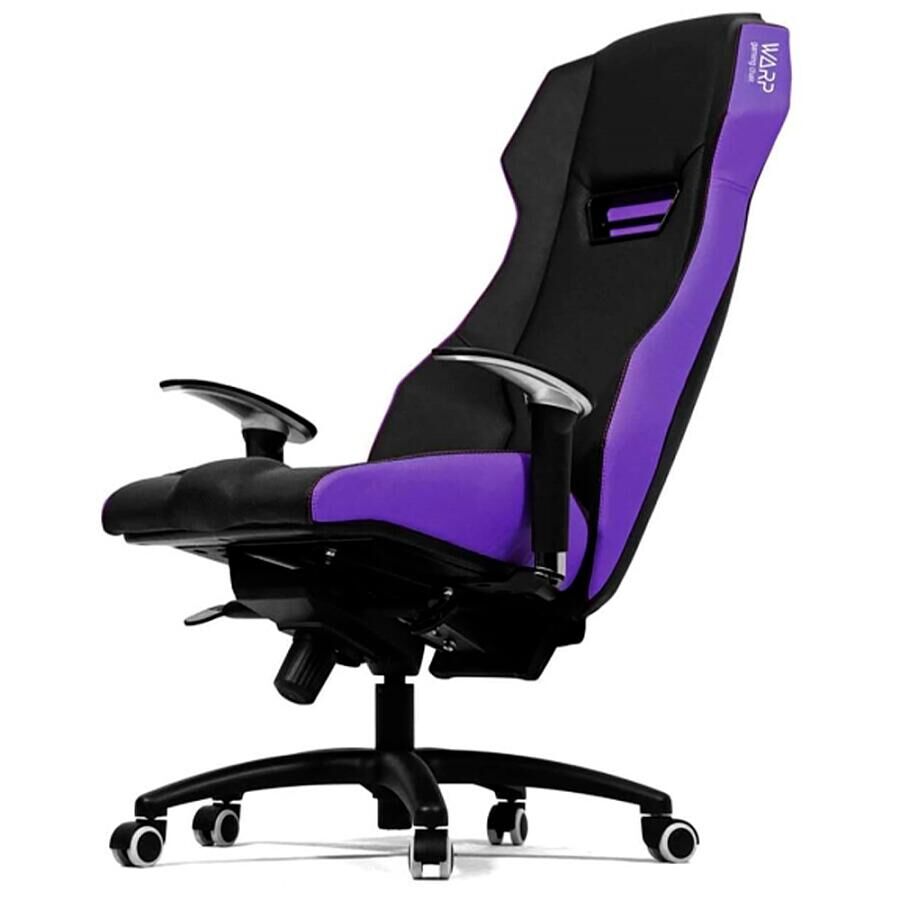 Игровое кресло WARP ZE Black/Purple, искусственная кожа, черный/фиолетовый - фото 3