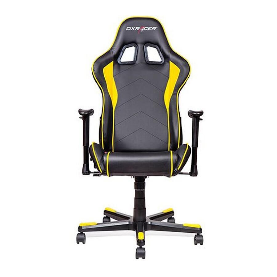 Игровое кресло DXRacer Formula OH/FE08/NY, искусственная кожа, черный, желтый - фото 3