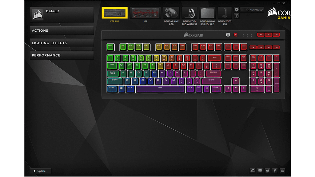 Софт Corsair K68 RGB
