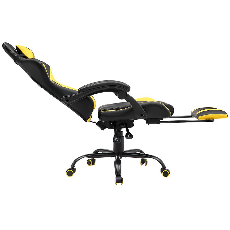 Игровое кресло VMMGame Throne Yellow, искусственная кожа, черный/желтый - фото 5