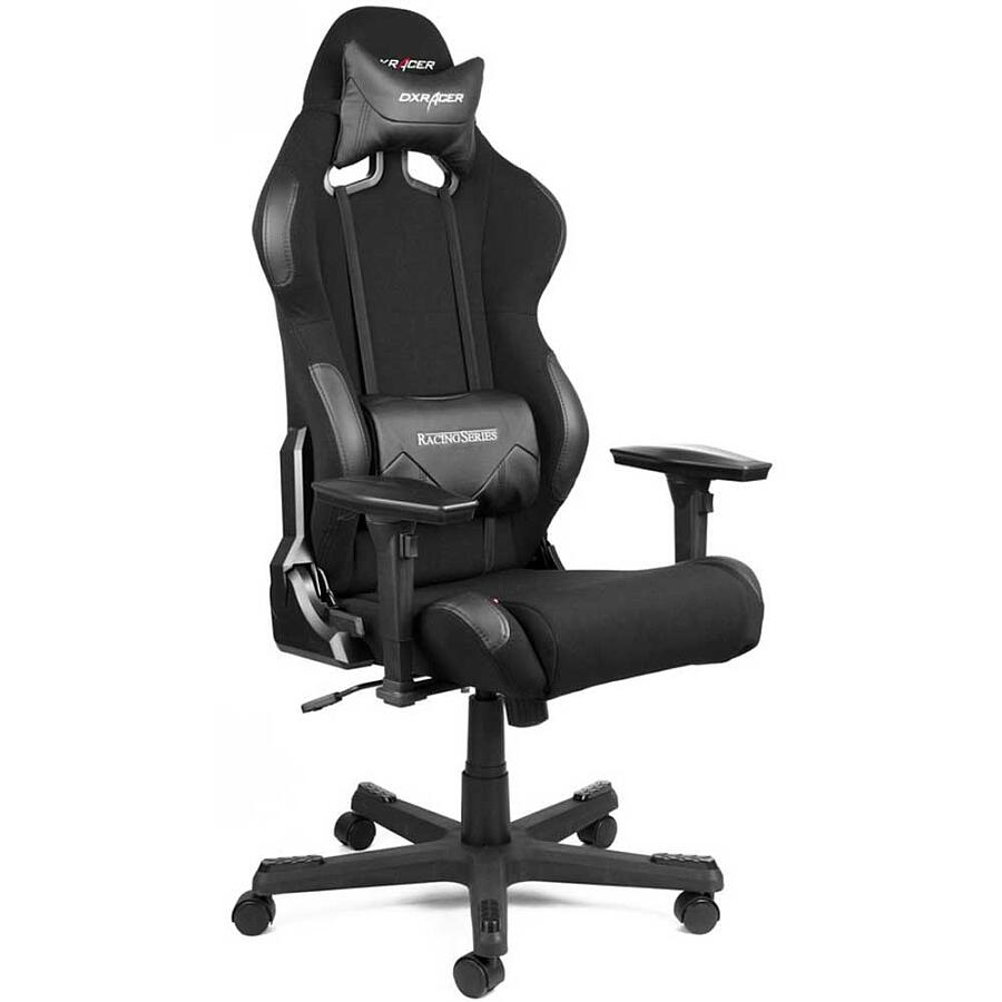 Игровое кресло DXRacer Racing OH/RW01/N, черный, ткань/экокожа - фото 1