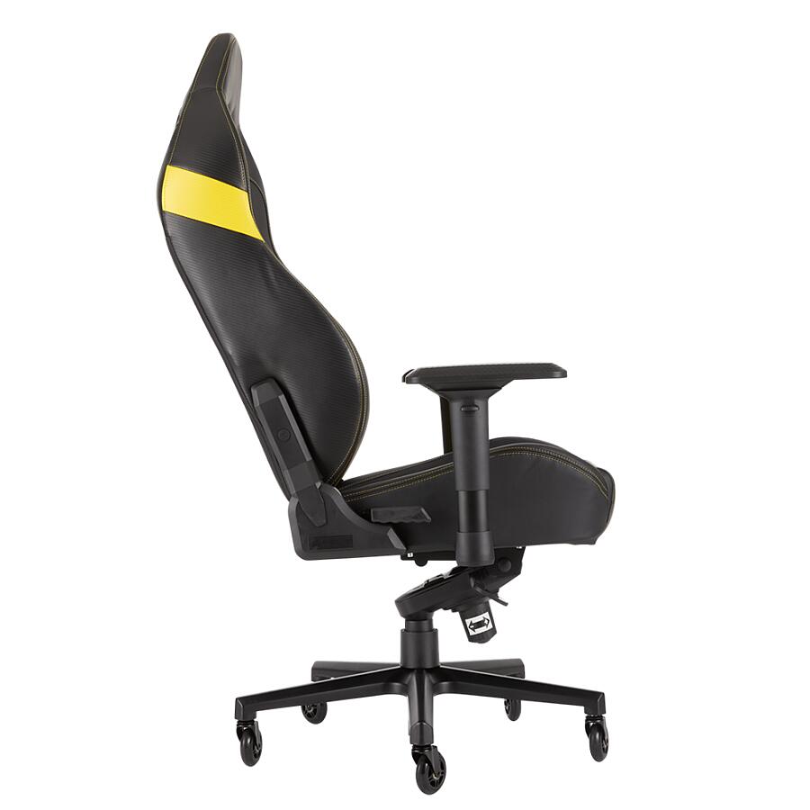 Игровое кресло Corsair T2 Road Warrior Yellow, искусственная кожа, черный/желтый - фото 6