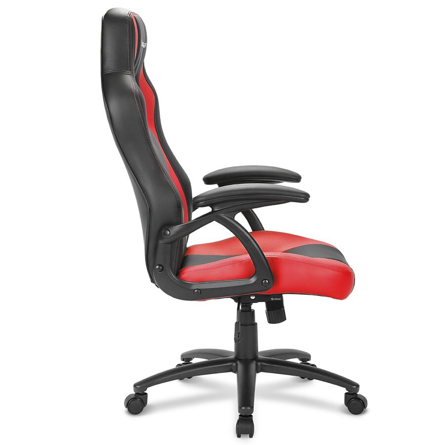Игровое кресло Sharkoon Shark SKILLER SGS1 Red, искусственная кожа, черный/красный - фото 4