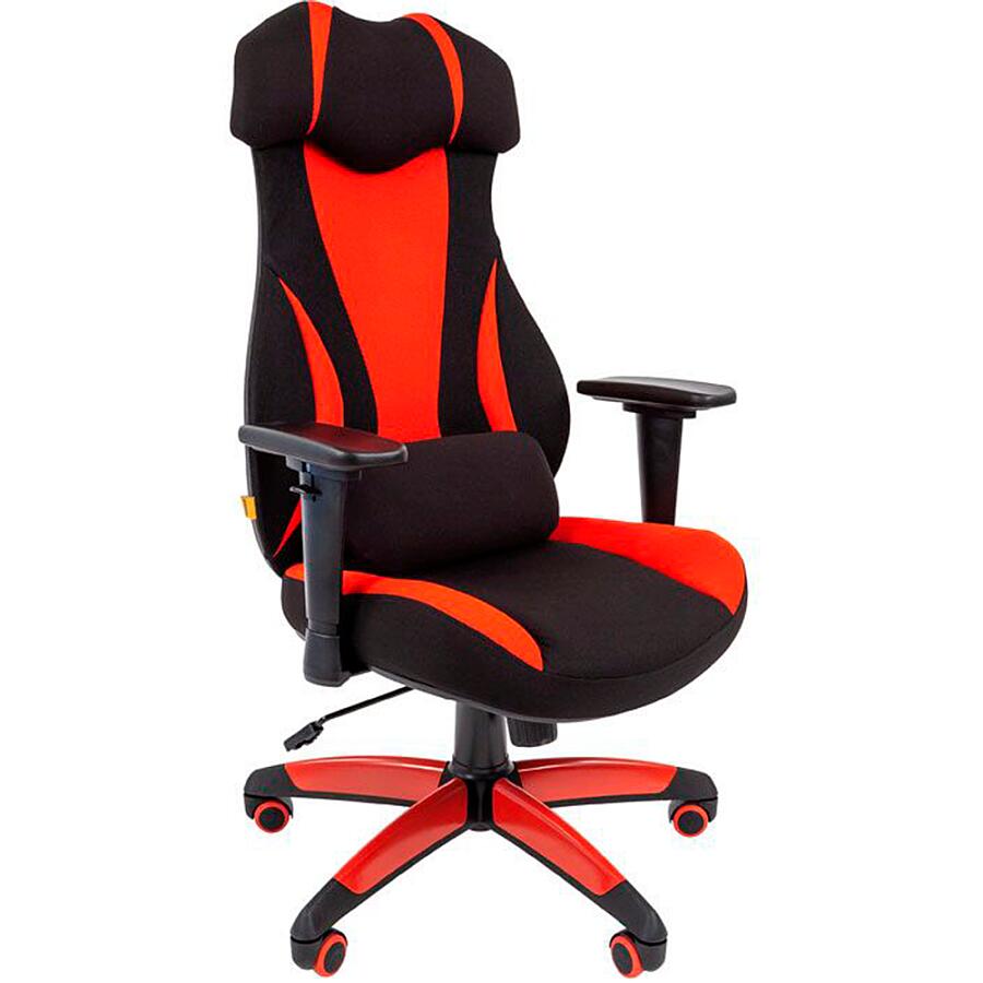 Игровое кресло Chairman Game 14 Black/Red, ткань, черный/красный - фото 2
