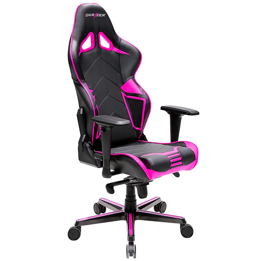 Игровое кресло DXRacer Racing OH/RV131/NP, черный/фиолетовый, искусственная кожа - фото 1