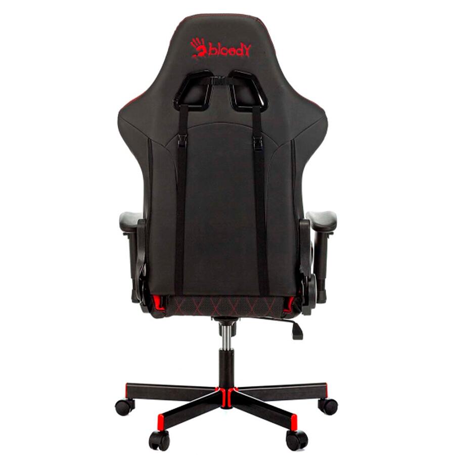 Игровое кресло A4Tech Bloody GC-870, искусственная кожа, черный/красный - фото 4