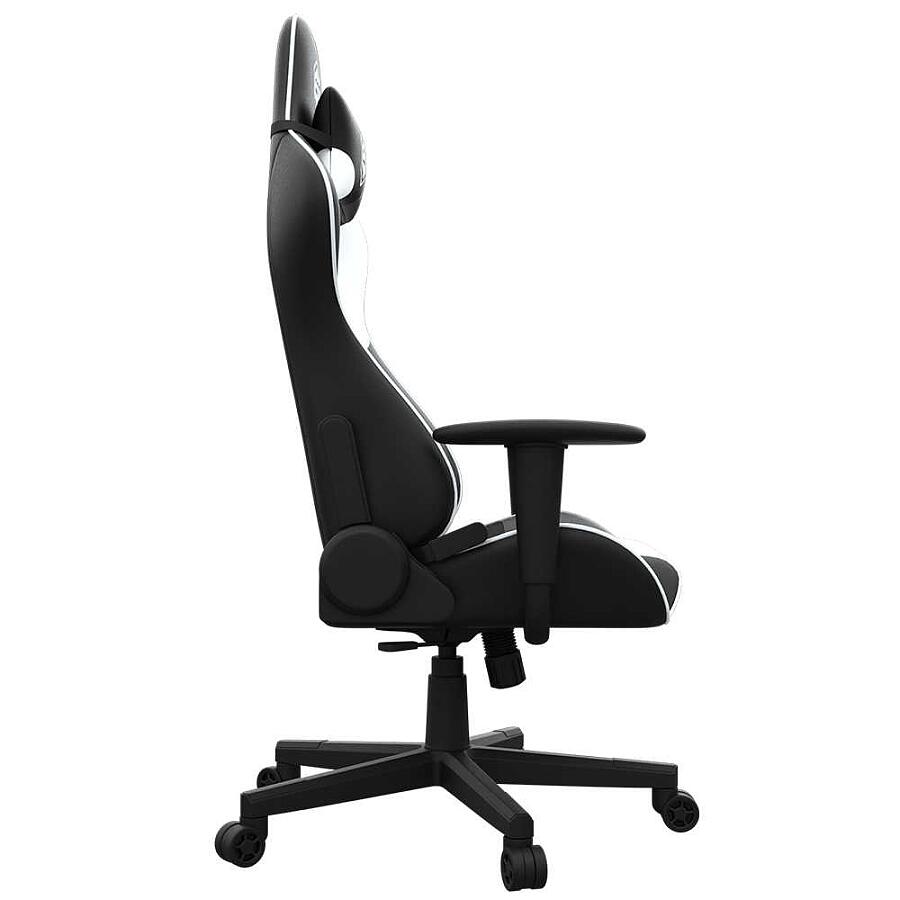Игровое кресло E-Sport Gear ESG-101 Black/White, искусственная кожа, черный/белый - фото 3