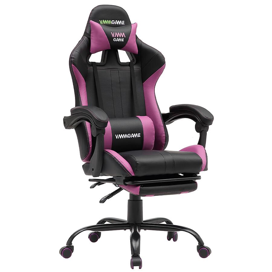 Игровое кресло VMMGame Throne Purple, искусственная кожа, черный/фиолетовый - фото 1