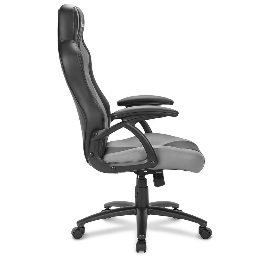 Игровое кресло Sharkoon Shark SKILLER SGS1 Gray, искусственная кожа, черный/серый - фото 4
