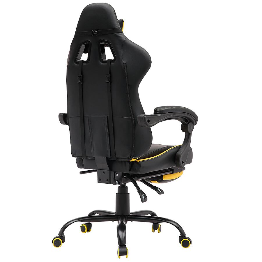 Игровое кресло VMMGame Throne Yellow, искусственная кожа, черный/желтый - фото 4