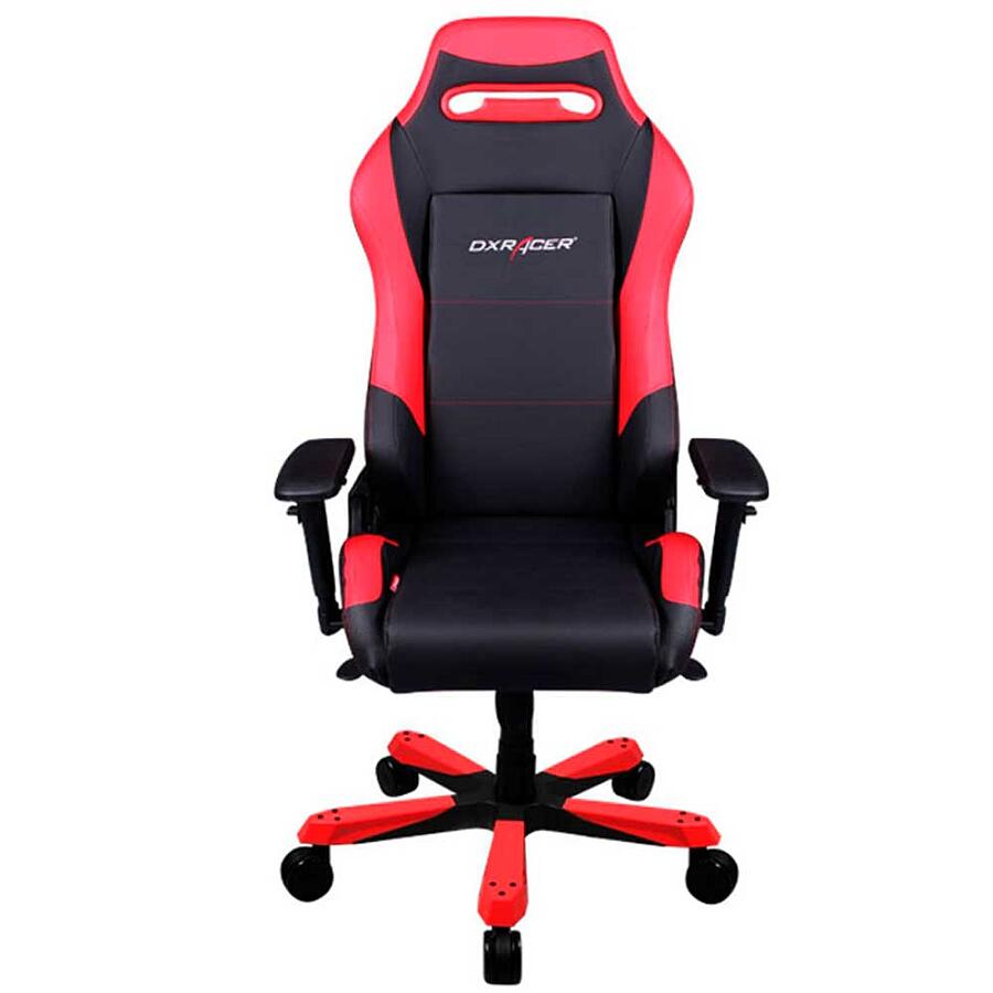 Игровое кресло DXRacer Iron OH/IS11/NR, искусственная кожа, черный, красный - фото 2